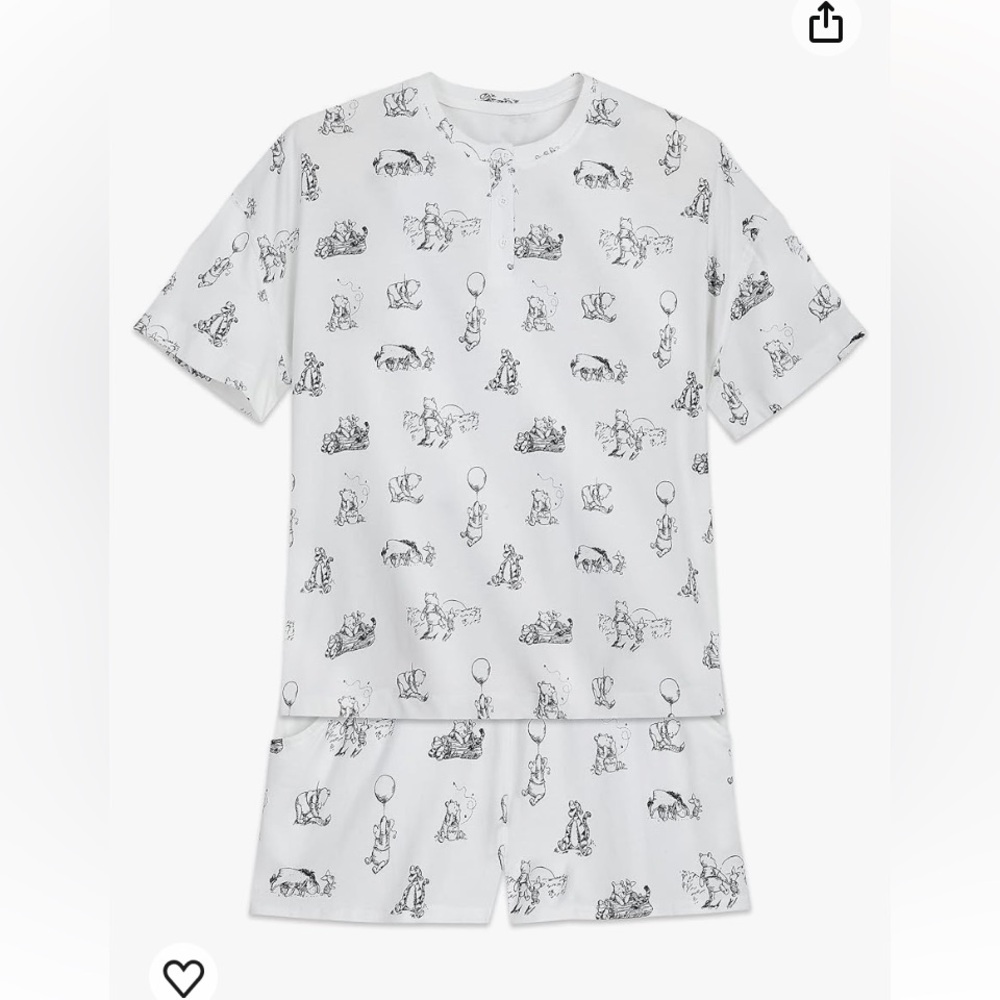 DISNEY Winnie the Pooh and Pals Sleepwear Shorts Set for Women